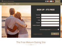Tablet Screenshot of matureattractions.com